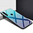 Custodia Silicone Specchio Laterale Cover per Oppo A8 Cielo Blu