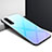 Custodia Silicone Specchio Laterale Cover per Oppo Find X2 Cielo Blu