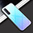 Custodia Silicone Specchio Laterale Cover per Oppo Find X2 Neo Cielo Blu