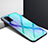 Custodia Silicone Specchio Laterale Cover per Realme Q2 Pro 5G Ciano