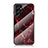 Custodia Silicone Specchio Laterale Cover per Samsung Galaxy S21 Ultra 5G Rosso