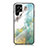 Custodia Silicone Specchio Laterale Cover per Samsung Galaxy S21 Ultra 5G Verde Pastello
