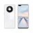 Custodia Silicone Specchio Laterale Cover T01 per Huawei Mate 40 Pro Bianco