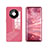 Custodia Silicone Specchio Laterale Cover T01 per Huawei Mate 40 Rosso Rosa