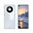 Custodia Silicone Specchio Laterale Cover T01 per Huawei Mate 40E 4G Azzurro