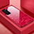 Custodia Silicone Specchio Laterale Cover T01 per Huawei P40 Rosso