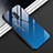 Custodia Silicone Specchio Laterale Cover T01 per OnePlus 8 Blu