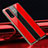 Custodia Silicone Specchio Laterale Cover T01 per Oppo Find X2 Rosso