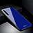 Custodia Silicone Specchio Laterale Cover T01 per Oppo Reno3 Blu