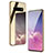 Custodia Silicone Specchio Laterale Cover T01 per Samsung Galaxy S10 Plus Oro