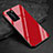 Custodia Silicone Specchio Laterale Cover T03 per Huawei P40 Pro Rosso