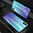 Custodia Silicone Specchio Laterale Sfumato Arcobaleno Cover A01 per Apple iPhone X Blu