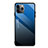 Custodia Silicone Specchio Laterale Sfumato Arcobaleno Cover H01 per Apple iPhone 11 Pro Blu