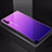 Custodia Silicone Specchio Laterale Sfumato Arcobaleno Cover H01 per Huawei Honor 20 Viola