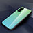 Custodia Silicone Specchio Laterale Sfumato Arcobaleno Cover H01 per Huawei Honor V30 5G Verde