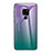 Custodia Silicone Specchio Laterale Sfumato Arcobaleno Cover H01 per Huawei Mate 20 X 5G Viola