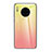 Custodia Silicone Specchio Laterale Sfumato Arcobaleno Cover H01 per Huawei Mate 30 5G Rosa