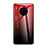 Custodia Silicone Specchio Laterale Sfumato Arcobaleno Cover H01 per Huawei Mate 30 5G Rosso