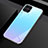 Custodia Silicone Specchio Laterale Sfumato Arcobaleno Cover H01 per Huawei Nova 6 SE Cielo Blu