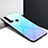 Custodia Silicone Specchio Laterale Sfumato Arcobaleno Cover H01 per Huawei P20 Lite (2019) Cielo Blu