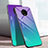 Custodia Silicone Specchio Laterale Sfumato Arcobaleno Cover H01 per OnePlus 7T Verde