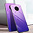 Custodia Silicone Specchio Laterale Sfumato Arcobaleno Cover H01 per OnePlus 7T Viola