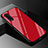 Custodia Silicone Specchio Laterale Sfumato Arcobaleno Cover H01 per Oppo Find X2 Rosso