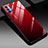Custodia Silicone Specchio Laterale Sfumato Arcobaleno Cover H01 per Oppo Reno4 Pro 5G Rosso