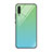 Custodia Silicone Specchio Laterale Sfumato Arcobaleno Cover H01 per Samsung Galaxy A70 Verde