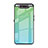 Custodia Silicone Specchio Laterale Sfumato Arcobaleno Cover H01 per Samsung Galaxy A80 Verde