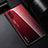 Custodia Silicone Specchio Laterale Sfumato Arcobaleno Cover H01 per Samsung Galaxy Note 10 Plus 5G Rosso