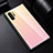 Custodia Silicone Specchio Laterale Sfumato Arcobaleno Cover H01 per Samsung Galaxy Note 10 Plus Rosa