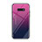 Custodia Silicone Specchio Laterale Sfumato Arcobaleno Cover H01 per Samsung Galaxy S10e Rosa Caldo