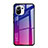 Custodia Silicone Specchio Laterale Sfumato Arcobaleno Cover H01 per Xiaomi Mi 11 Lite 5G Rosa Caldo