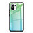Custodia Silicone Specchio Laterale Sfumato Arcobaleno Cover H01 per Xiaomi Mi 11 Lite 5G Verde