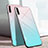 Custodia Silicone Specchio Laterale Sfumato Arcobaleno Cover H01 per Xiaomi Mi A3 Ciano