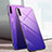 Custodia Silicone Specchio Laterale Sfumato Arcobaleno Cover H01 per Xiaomi Mi A3 Viola