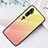 Custodia Silicone Specchio Laterale Sfumato Arcobaleno Cover H01 per Xiaomi Mi Note 10