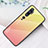 Custodia Silicone Specchio Laterale Sfumato Arcobaleno Cover H01 per Xiaomi Mi Note 10 Giallo