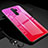 Custodia Silicone Specchio Laterale Sfumato Arcobaleno Cover H01 per Xiaomi Redmi Note 8 Pro Rosa Caldo