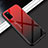 Custodia Silicone Specchio Laterale Sfumato Arcobaleno Cover H02 per Huawei Honor V30 5G Rosso