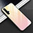 Custodia Silicone Specchio Laterale Sfumato Arcobaleno Cover H02 per Huawei Nova 5 Pro Rosa