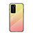 Custodia Silicone Specchio Laterale Sfumato Arcobaleno Cover H02 per Huawei P40 Pro Giallo