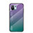 Custodia Silicone Specchio Laterale Sfumato Arcobaleno Cover H02 per Xiaomi Mi 11 5G Viola