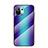 Custodia Silicone Specchio Laterale Sfumato Arcobaleno Cover H03 per Xiaomi Mi 11 Lite 5G NE Blu