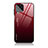 Custodia Silicone Specchio Laterale Sfumato Arcobaleno Cover JD1 per Samsung Galaxy M53 5G Rosso