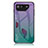 Custodia Silicone Specchio Laterale Sfumato Arcobaleno Cover LS1 per Asus ROG Phone 7 Multicolore
