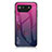 Custodia Silicone Specchio Laterale Sfumato Arcobaleno Cover LS1 per Asus ROG Phone 7 Rosa Caldo