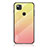 Custodia Silicone Specchio Laterale Sfumato Arcobaleno Cover LS1 per Google Pixel 4a Giallo