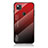 Custodia Silicone Specchio Laterale Sfumato Arcobaleno Cover LS1 per Google Pixel 4a Rosso